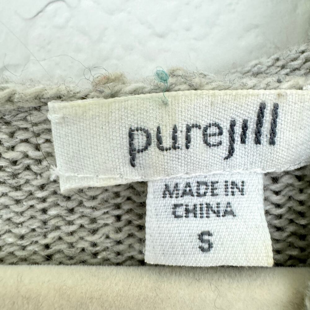 J. Jill Womens Pure Jill Hooded Sweater Size S Yak Wool Blend Gray - Picture 2 of 7